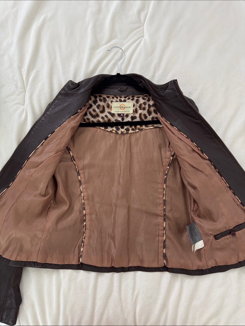 Wilsons Leather Women's Brown Zip-Front Leather Jacket, genuine leather, s/m - Picture 5 of 7